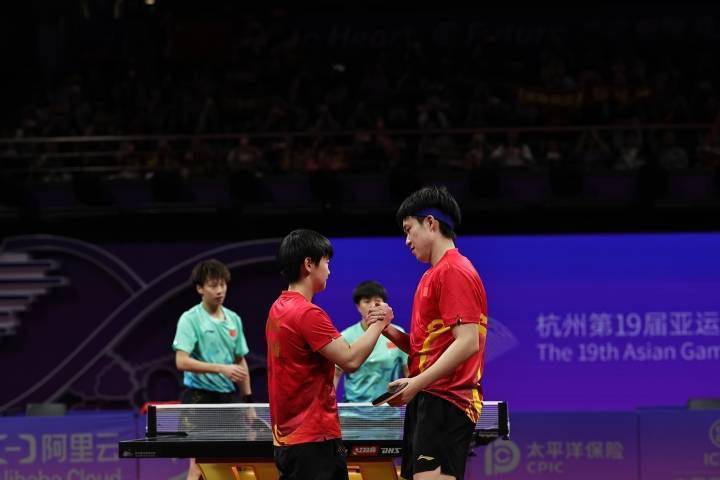 卫冕亚运会乒乓球混双冠军，孙颖莎：做好当下，打好接下来的比赛